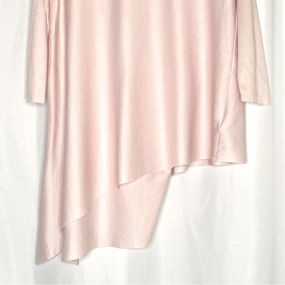 COS Asymmetrical Top S Blush Pink Tunic Blouse Shirt Minimalist Relaxed V-Neck - Picture 10 of 16